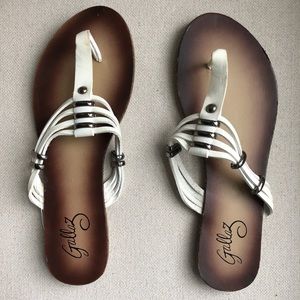 White summer sandals
